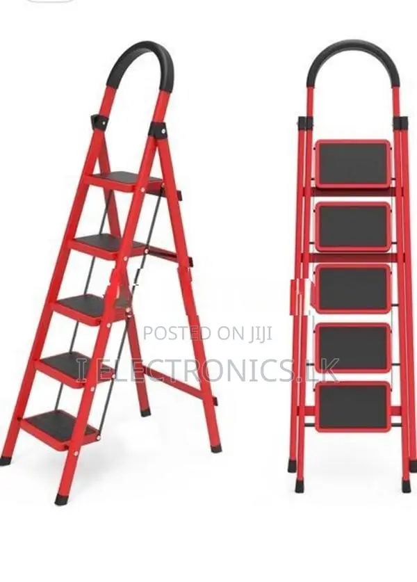 5 Step Folding Ladder, Portable and Compact, Anti-Slip