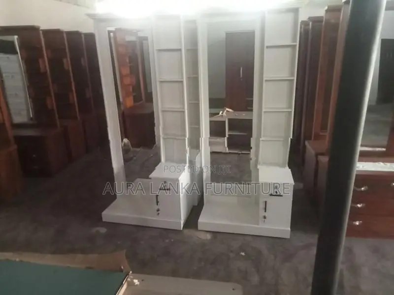Melamine White Dressing Table with Cupboard