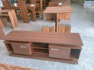 Melamine Tv Stand with Setup Cupboard