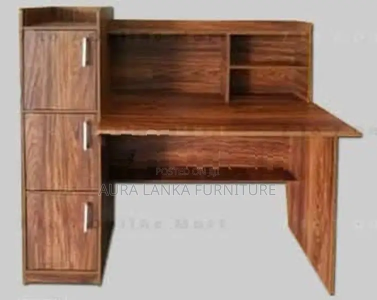 Melamine Writing Table with Cupboard 4 by 2
