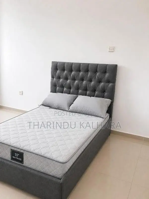 Brand New Modern Fabric Upholstered Bed Frame - Grey