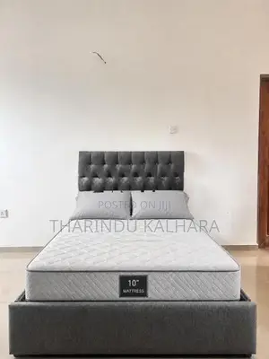 Brand New Modern Fabric Upholstered Bed Frame - Grey