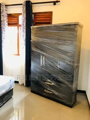 New 3 Door Black Melamine Wardrobes