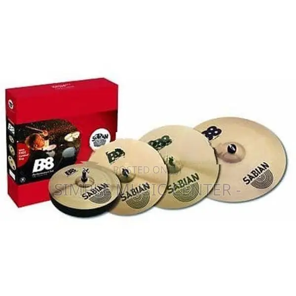 Sabian B8 Performance Bronze 5Pc Cymbal Set 14" Hats 16" & 18" Crash 2
