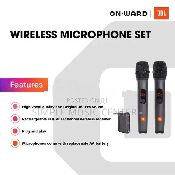 JBL Wireless Two Microphone System with Dual-Channel Receiver