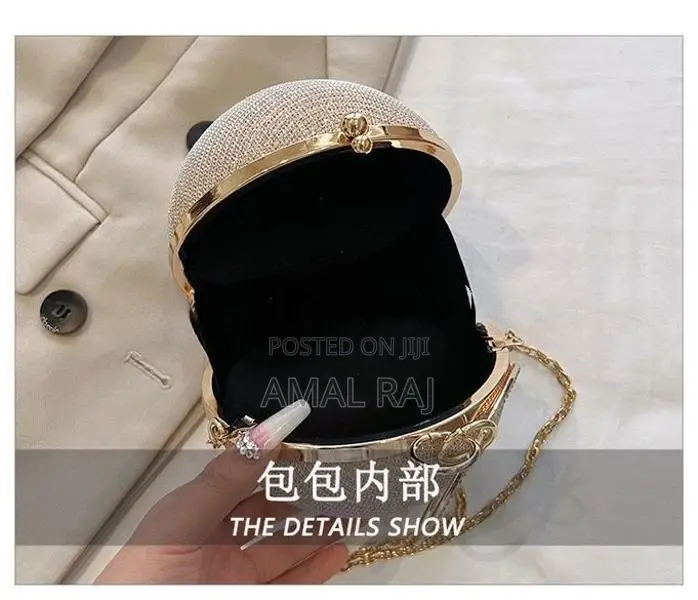 Elegant Crystal Ball Crossbody Chain Bag for Women