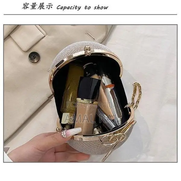 Elegant Crystal Ball Crossbody Chain Bag for Women