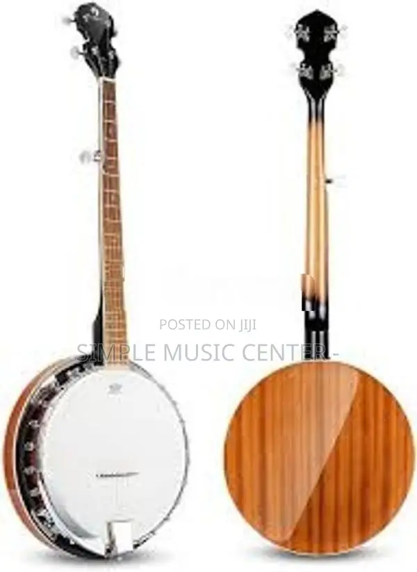 Vangoa 5 String Banjo Guitar With Remo Head Closed & Solid Back