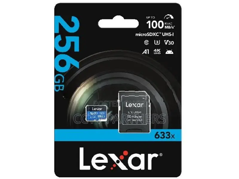 256GB micro SD Lexar High Performance 633x SDXC UHS-I for 4G fast CCTV