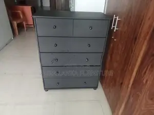 Melamine Black Drawer Cupboard