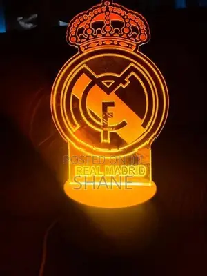 Real Madrid FC LED Night Light Logo Style Table Lamp