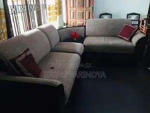 L Shape Fabric Sofa Set