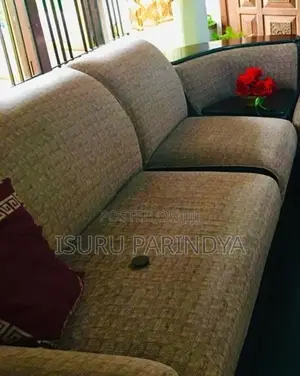 L Shape Fabric Sofa Set