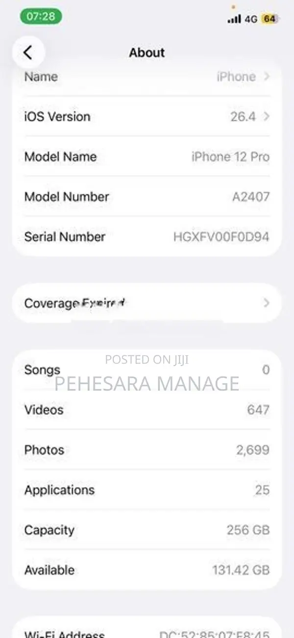 Apple iPhone 12 Pro 256GB (Used)