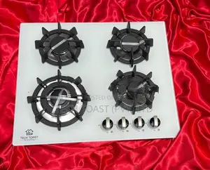 GAS COOKER HOB 4 BURNER GLASS TOP WHITE NEW