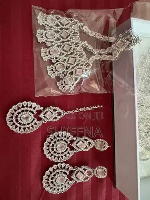 Semi Bridal Pink Zircon Set