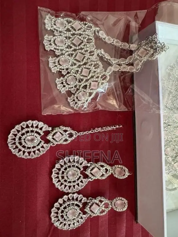 Semi Bridal Pink Zircon Set
