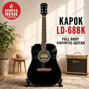 Kapok LD-68BK 41-inch Dreadnought Cutaway Acoustic Guitar