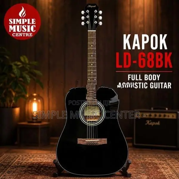 Kapok LD-68BK 41-inch Dreadnought Cutaway Acoustic Guitar