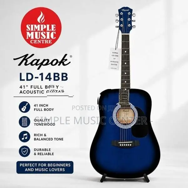 Kapok LD-14BB Dreadnought Full-sized Body Acoustic Guitar