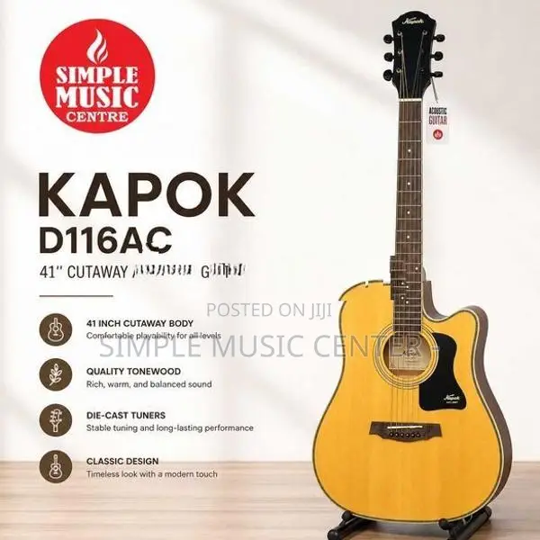 Kapok D-116AC 41-inch Cutaway Dreadnought Acoustic Guitar