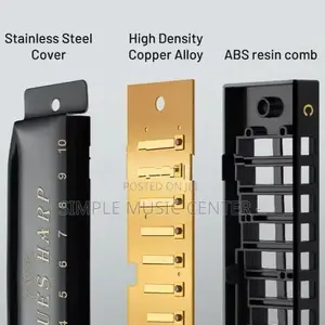 Conjurer 10 Hole Diatonic Blues Harmonica Set of 3 Keys with case