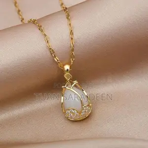 Rolo Chain Necklace Stainless Steel Round Box Women