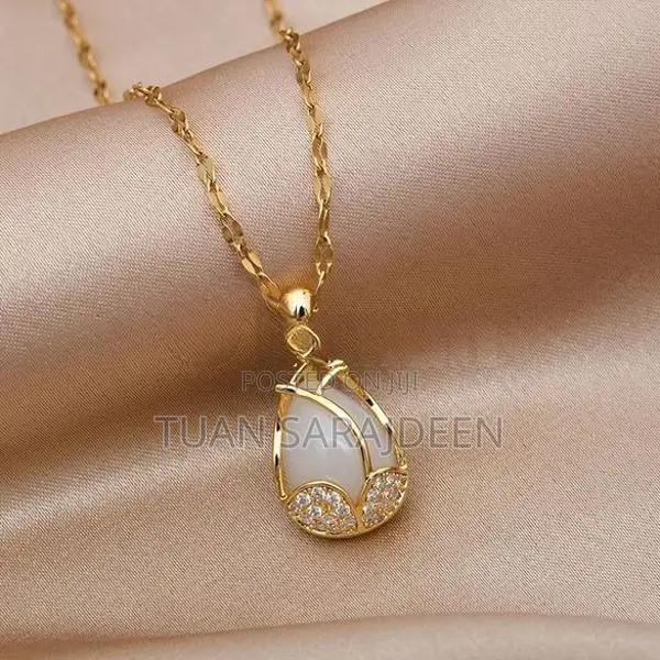 Rolo Chain Necklace Stainless Steel Round Box Women