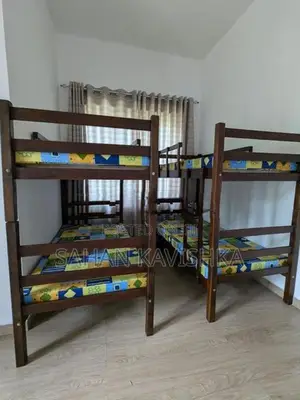 Wood Bunk Bed with Mattress