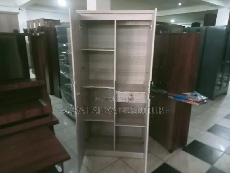 Melamine 2 Door Cupboard with Mirror
