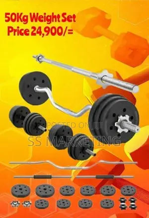 Brand New Dumbbell 30Kg Weight Plate Barbell Set 10/30/40/50Kg