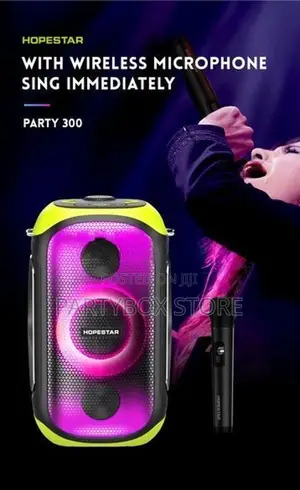 Hopestar Party 300 Speakers with Wirless Mic (80W)