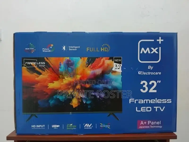 New 32 inch MX+ LED Frameless Full HD TV