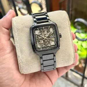 Rado True Open Heart Square Black Automatic Mens Watch