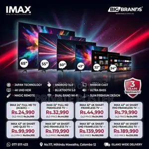 IMAX 65" 4K UHD Smart Android TV with Bluetooth Voice control (2026)
