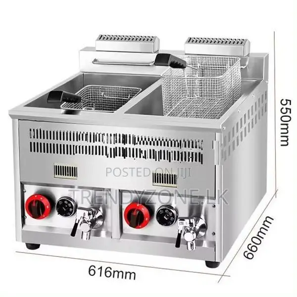 Industrial Large Tank 14L + Gas Deep Fryer