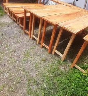 Study Table with Bench 6ft ×15inch Mahogani