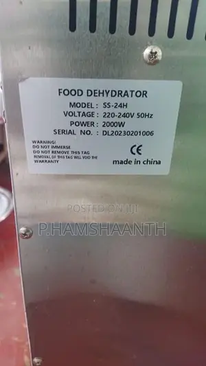 Brand New 21 Tray Dehydration Machine