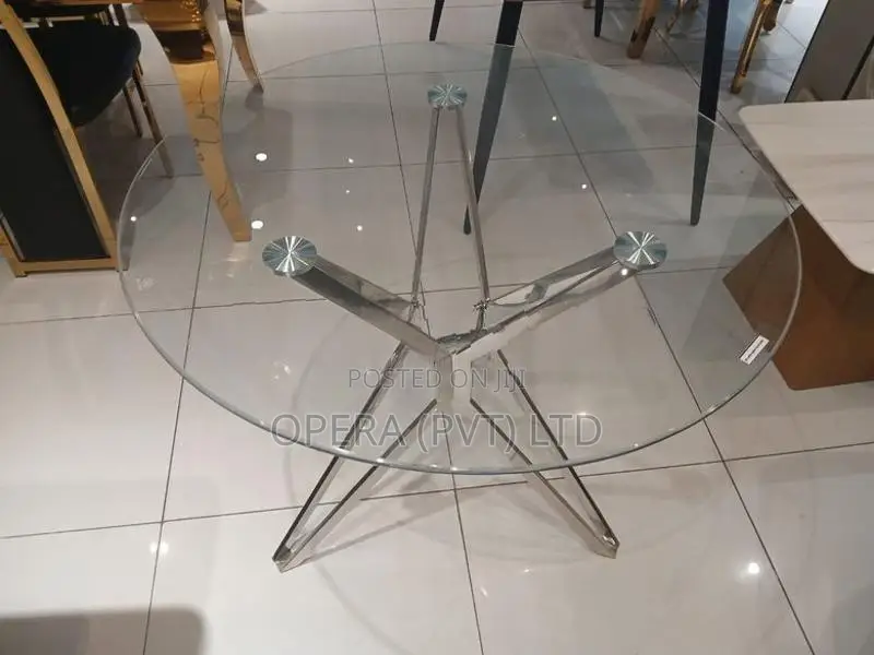 Glass Top round Table