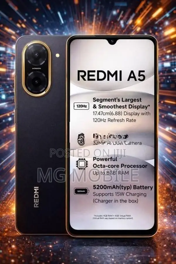 Xiaomi Redmi A5 4GB RAM 128GB ROM (Brand New)