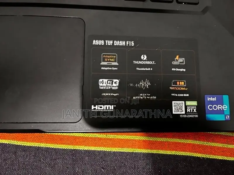 Asus TUF Dash F15 | i7 11th Gen RTX 3060 32GB RAM 1TB SSD