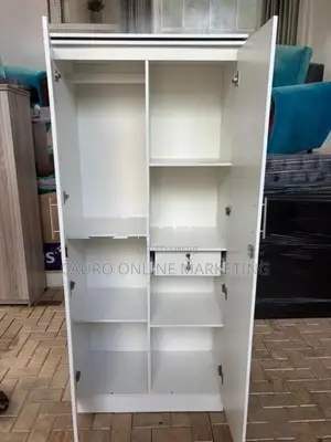 New Melamine White Colour 2 Door Cupboard 6*2.5 Wardrobe