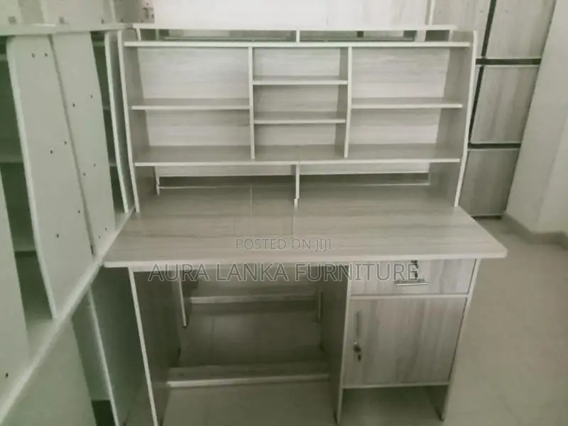Melamine Rack Table with Cupboard 007