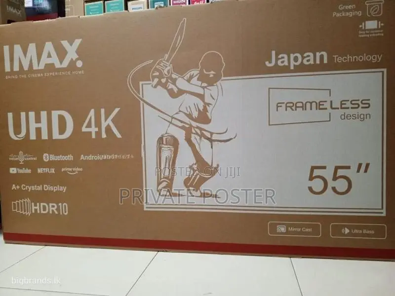 New IMAX (JAPAN) 55" 4K Smart Android 14 UHD Frameless TV