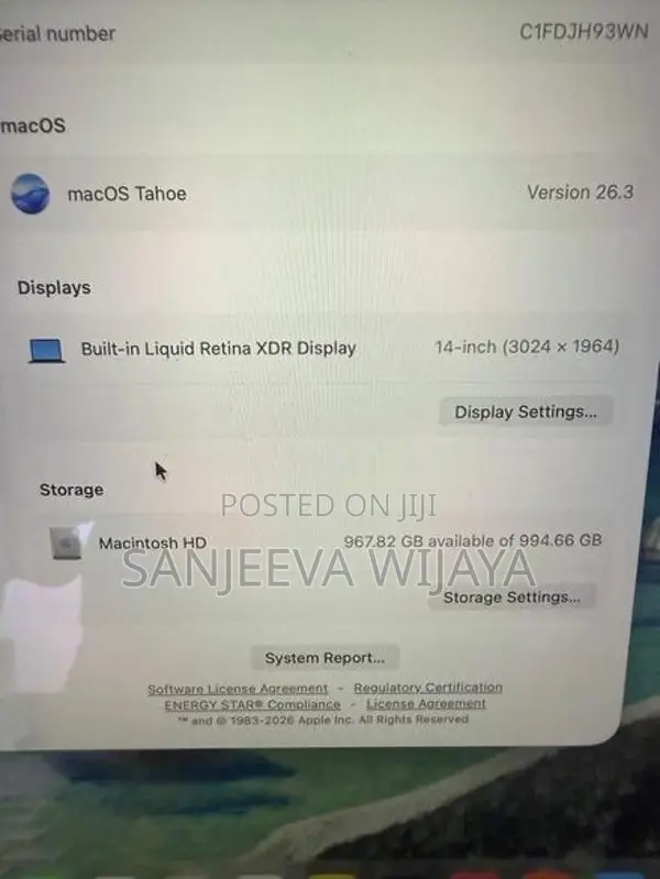 Apple Macbook Pro M4 16GB 1TB