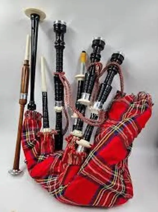 Scottish Bagpipe Set Folk Culture Heritage Musical Instruments