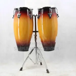 Full Size Conga Natural Percussion Drum Pair Congas Set