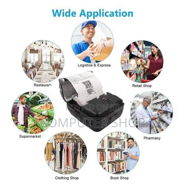 Portable Bluetooth Mobile Printer 80mm/ 3 Inch CX-80B For POS System