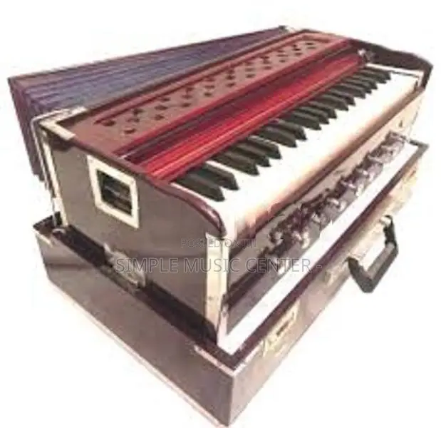 Folding Harmonium Instrument 9 Stops Rosewood Color 3 1/2 Octave