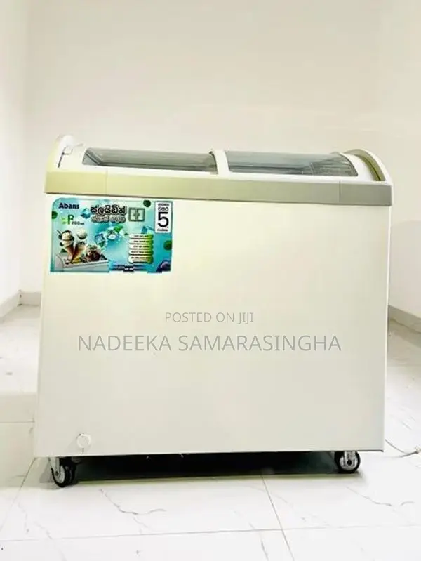 Display Freezer Abans 258L Curved Slide Glass Top